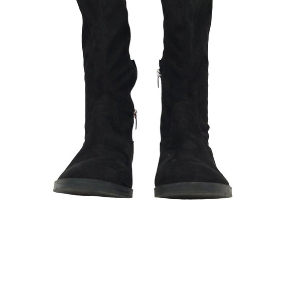 Marc Fisher Jaywalk Over The Knee Boots Womens Size 6M Faux Suede Studs Black - Picture 8 of 12